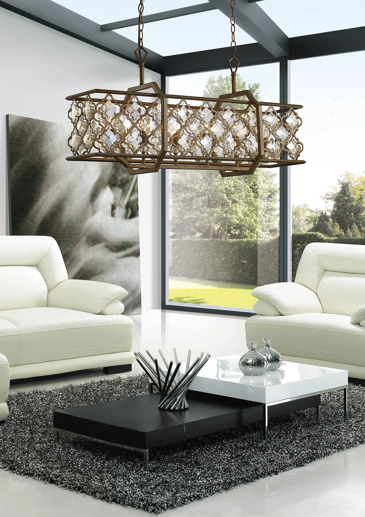 Indie Crystal Ceiling Lights Diyas Linear Crystal Fittings Indie Crystal Ceiling Lights Diyas Linear Crystal Fittings